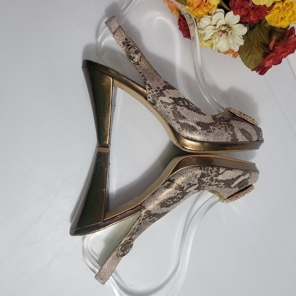 Anne klein women heels Snakeskin print size 10M - Picture 6 of 12